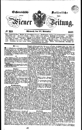 Wiener Zeitung 18471117 Seite: 1