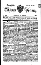 Wiener Zeitung 18471120 Seite: 1
