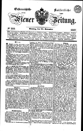 Wiener Zeitung 18471121 Seite: 1