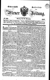 Wiener Zeitung 18471122 Seite: 1