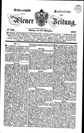 Wiener Zeitung 18471123 Seite: 1