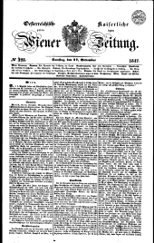 Wiener Zeitung 18471127 Seite: 1