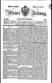 Wiener Zeitung 18471128 Seite: 1