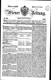 Wiener Zeitung 18471206 Seite: 1