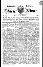 Wiener Zeitung 18471221 Seite: 1