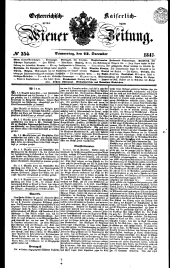 Wiener Zeitung 18471223 Seite: 1