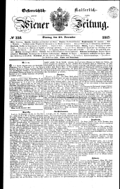 Wiener Zeitung 18471228 Seite: 1