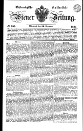 Wiener Zeitung 18471229 Seite: 1