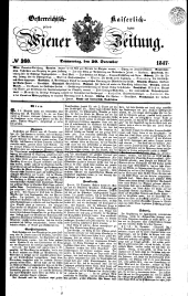 Wiener Zeitung 18471230 Seite: 1