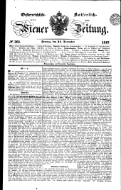 Wiener Zeitung 18471231 Seite: 1