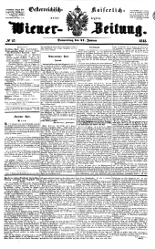 Wiener Zeitung 18480127 Seite: 1