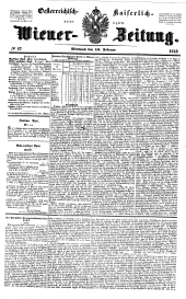 Wiener Zeitung 18480216 Seite: 1