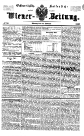 Wiener Zeitung 18480221 Seite: 1