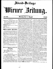 Wiener Zeitung 18480807 Seite: 1