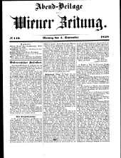 Wiener Zeitung 18480904 Seite: 1