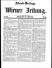 Wiener Zeitung 18480911 Seite: 1