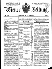 Wiener Zeitung 18480921 Seite: 1