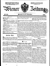 Wiener Zeitung 18480927 Seite: 1