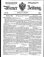 Wiener Zeitung 18481104 Seite: 1