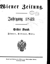 Wiener Zeitung 1849bl01 Seite: 1