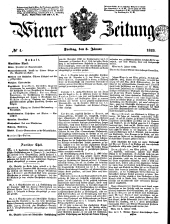 Wiener Zeitung 18490105 Seite: 1