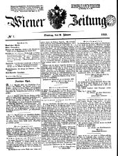 Wiener Zeitung 18490109 Seite: 1