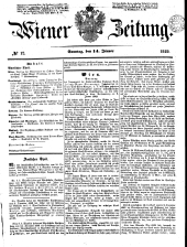 Wiener Zeitung 18490114 Seite: 1