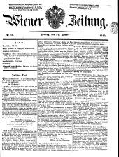 Wiener Zeitung 18490119 Seite: 1