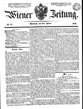Wiener Zeitung 18490124 Seite: 1