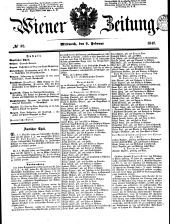 Wiener Zeitung 18490207 Seite: 1
