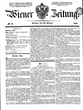 Wiener Zeitung 18490223 Seite: 1