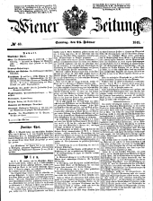 Wiener Zeitung 18490225 Seite: 1