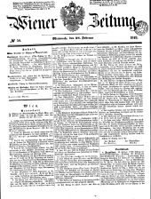 Wiener Zeitung 18490228 Seite: 1