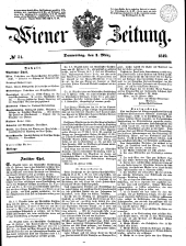 Wiener Zeitung 18490301 Seite: 1