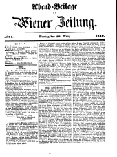 Wiener Zeitung 18490312 Seite: 1