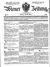 Wiener Zeitung 18490313 Seite: 1