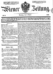Wiener Zeitung 18490401 Seite: 1