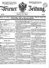 Wiener Zeitung 18490407 Seite: 1