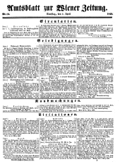 Wiener Zeitung 18490407 Seite: 21