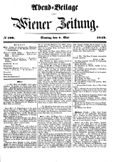 Wiener Zeitung 18490507 Seite: 1