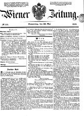 Wiener Zeitung 18490510 Seite: 1