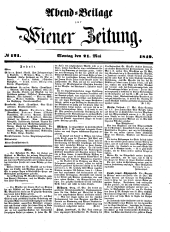 Wiener Zeitung 18490521 Seite: 1