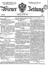 Wiener Zeitung 18490522 Seite: 1