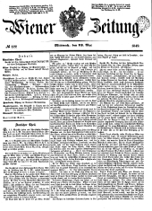 Wiener Zeitung 18490523 Seite: 1