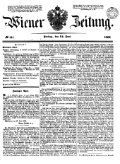 Wiener Zeitung 18490615 Seite: 1