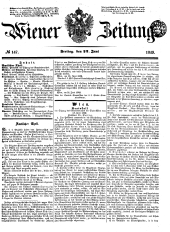 Wiener Zeitung 18490622 Seite: 1