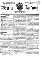 Wiener Zeitung 18490626 Seite: 1