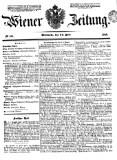 Wiener Zeitung 18490627 Seite: 1