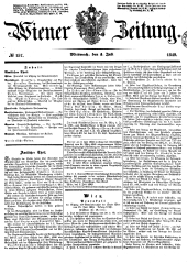 Wiener Zeitung 18490704 Seite: 1