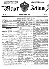 Wiener Zeitung 18490708 Seite: 1